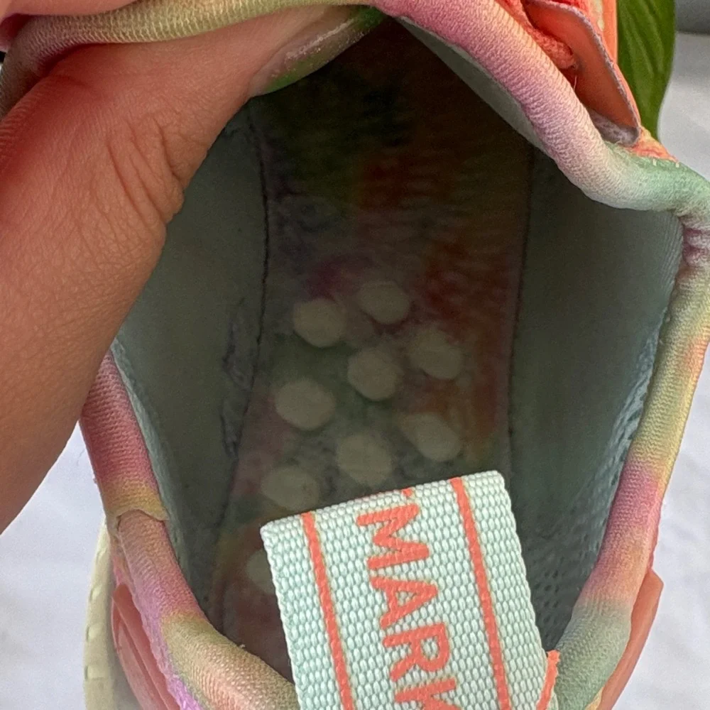 adidas Women’s Pastel Tie-Dye Sneakers with Coral Laces - Picture 12 of 12